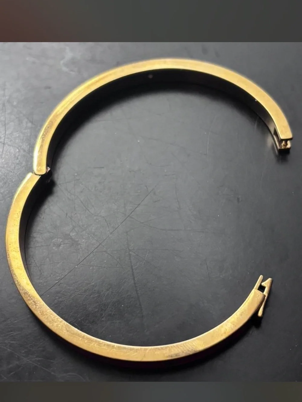 *Sold*Kate Spade New York Pink & Gold Heart Bangle Bracelet 💖✨ - Picture 3 of 4